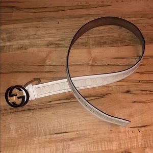 100% Authentic White Gucci Men’s Belt